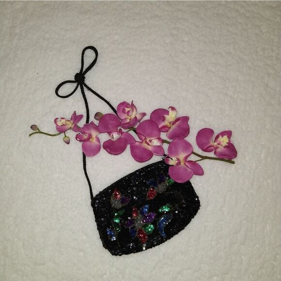 Sequin Beaded Evening Bag - Picture 1 of 6